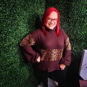 SHEIN Animal Print Tunic Top